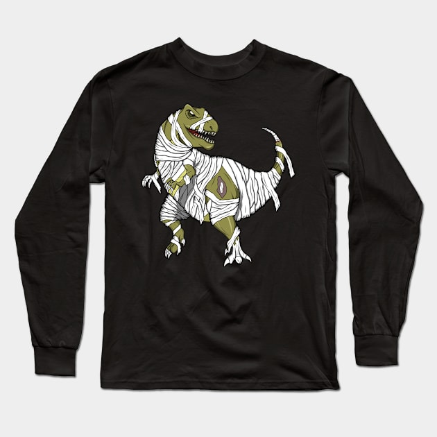 mummy haloween T Rex Long Sleeve T-Shirt by debageur